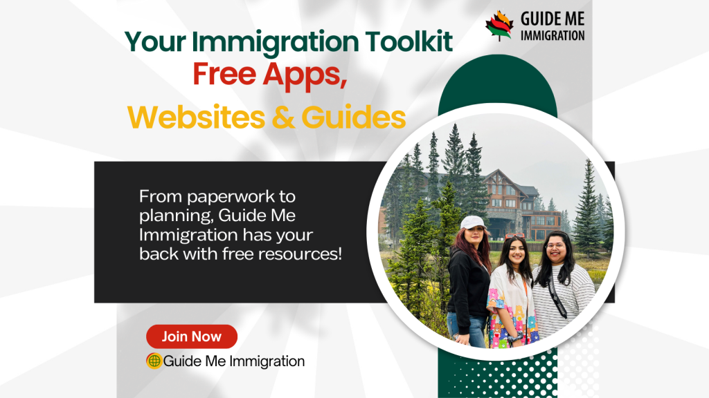 Here’s an example of **alt text** for the post you requested: "Guide Me Immigration provides a comprehensive guide for immigrants looking for free tools and resources to assist with their journey to Canada. The post covers government websites, legal aid, language support, job search resources, and settlement services, including information about their Saskatoon and Regina offices. It encourages newcomers to take advantage of free workshops, financial planning resources, mental health services, and online learning tools to ease their transition into Canadian life. Contact details for Guide Me Immigration are also included." This alt text summarizes the content of the article for accessibility and search purposes.